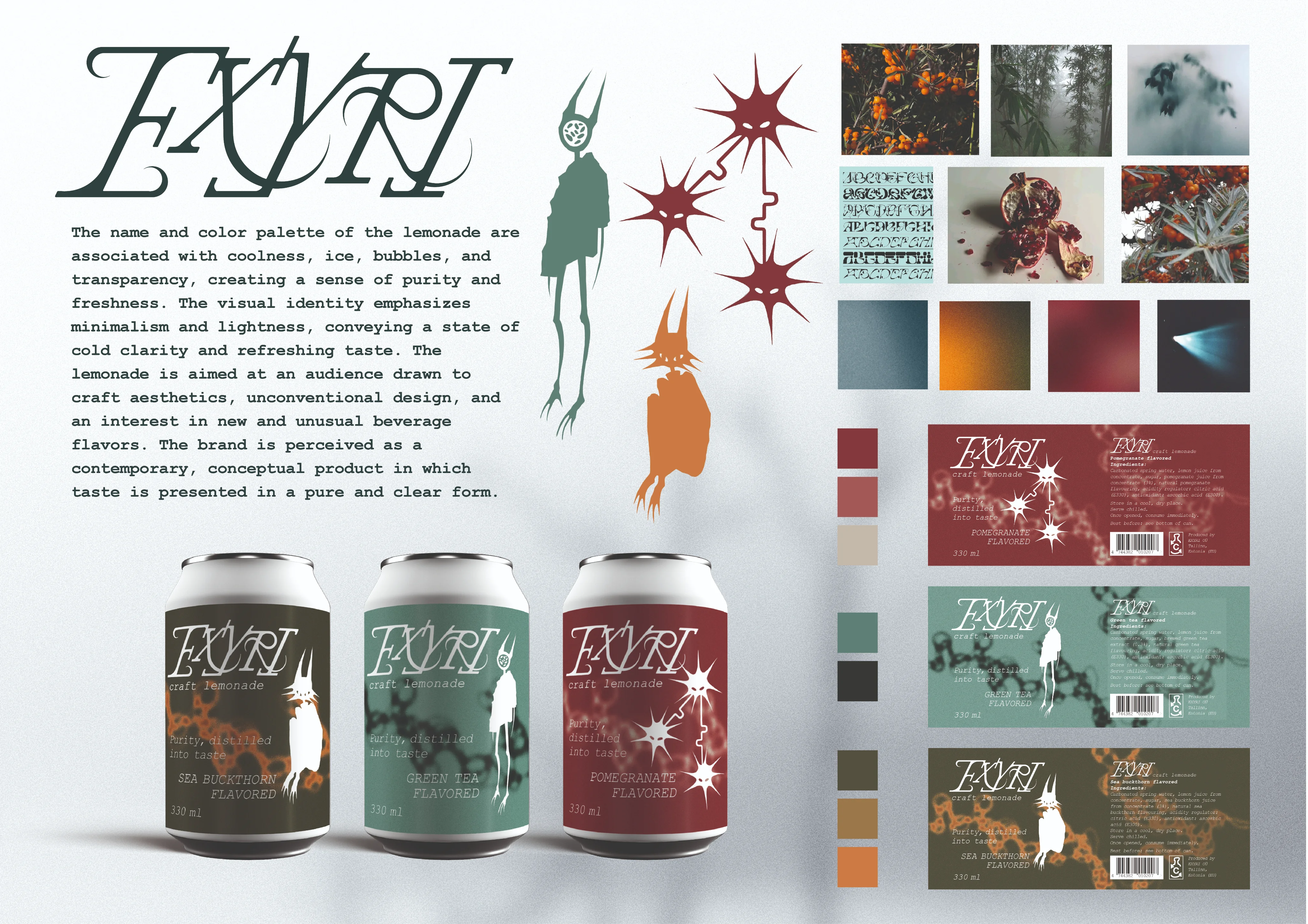 EXYRI packaging designs